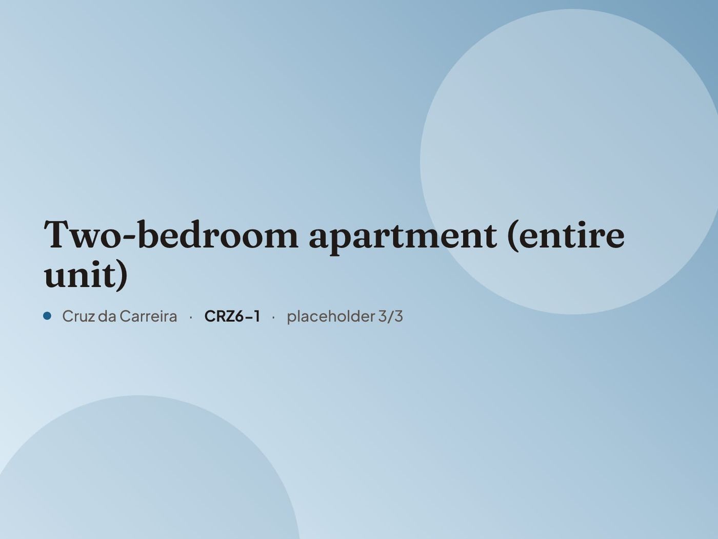 Placeholder image for “Two-bedroom apartment (entire unit)”. Real photos are coming.
