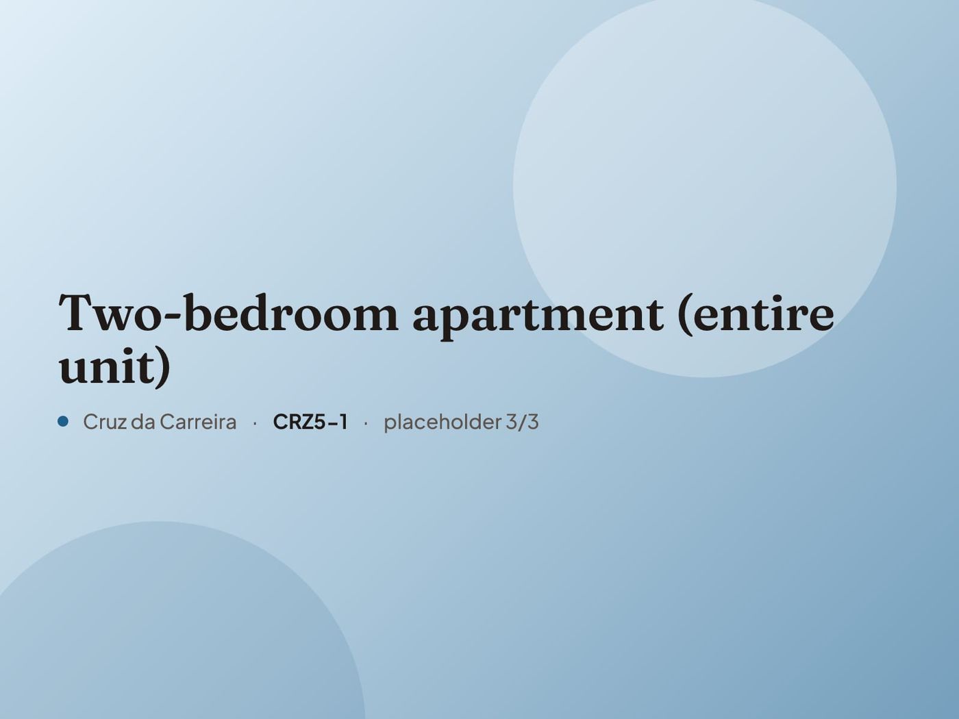 Placeholder image for “Two-bedroom apartment (entire unit)”. Real photos are coming.